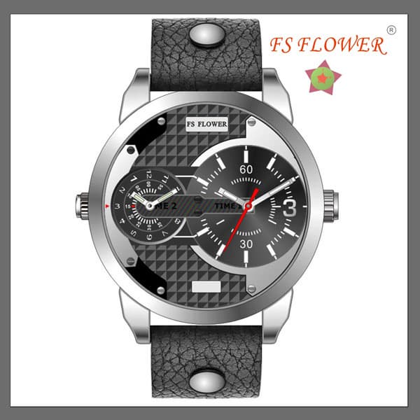 2014 Newest Fashion Dual Time Men Hand Watch
